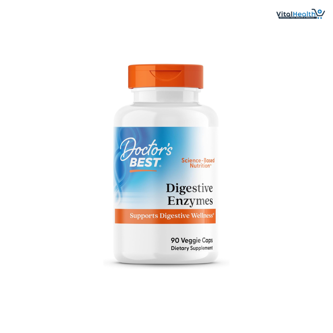 Doctors Best Digestive Enzymes, Supports Digestive Wellness, Non-GMO, Vegetarian 90 Veggie Caps thumbnail 5