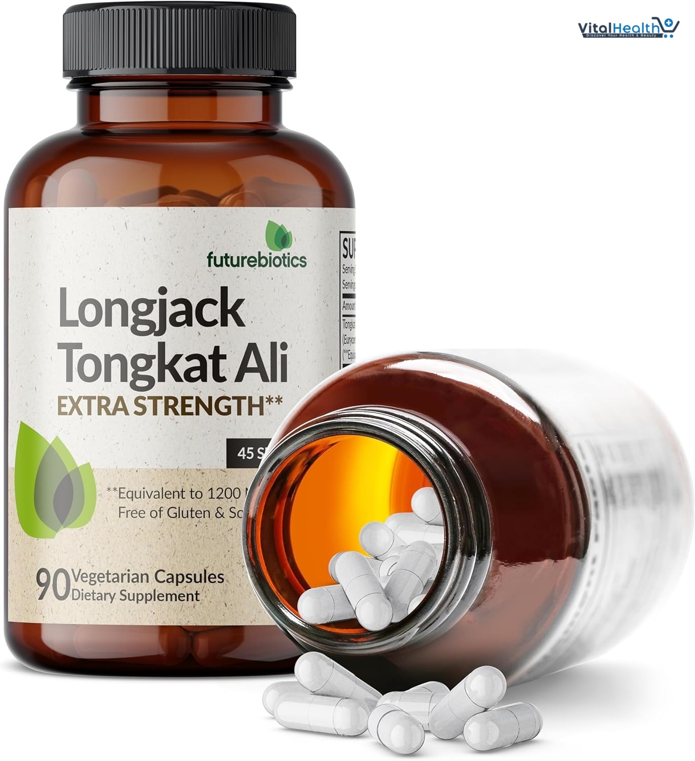 Futurebiotics Longjack Tongkat Ali Extra Strength Energy &amp; Stamina Support - Non-GMO, 90 Vegetarian Capsules thumbnail 4