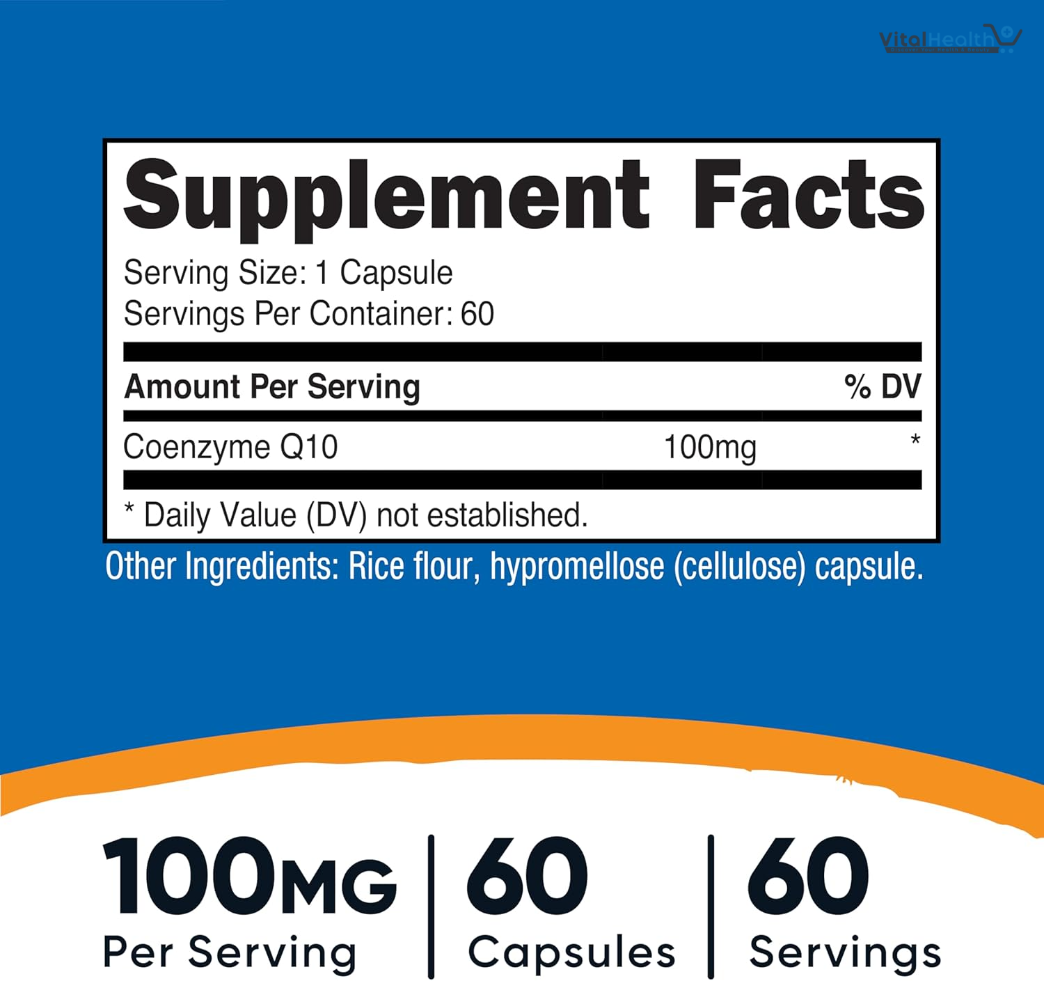 Nutricost CoQ10 100mg, 60 Vegetarian Capsules, 60 Servings - Coenzyme Q10 thumbnail 3