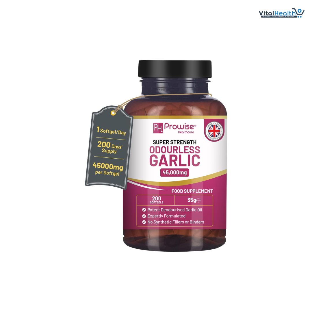 Prowise Premium Odourless Garlic Capsules | 45,000mg per softgel | 200 softgels thumbnail 4