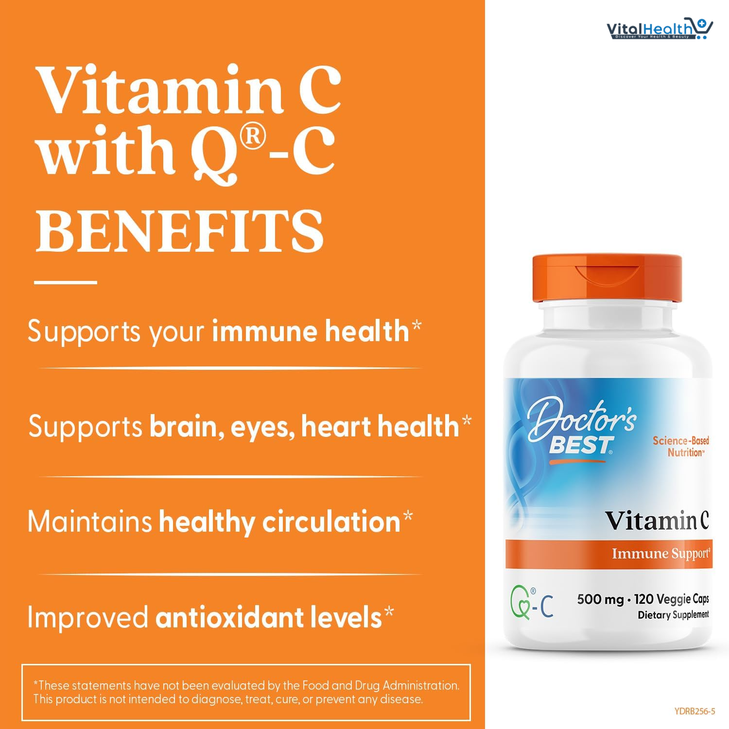 Doctor's Best Best Vitamin C 500mg, 120 Count thumbnail 2