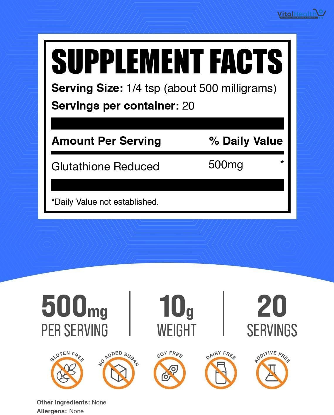 BULKSUPPLEMENTS.COM Glutathione Reduced Powder (Reduced Glutathione) - for Antioxidant &amp; Liver Support - Gluten Free, Soy Free - 500mg per Serving (10 Grams - 0.35 oz) thumbnail 4
