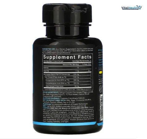 Sports Research, Alaska Omega | Wild Caught Fish Omega 3 Fish Oil, Triple Strength Support Heart | Lower Blood Pressure thumbnail 6
