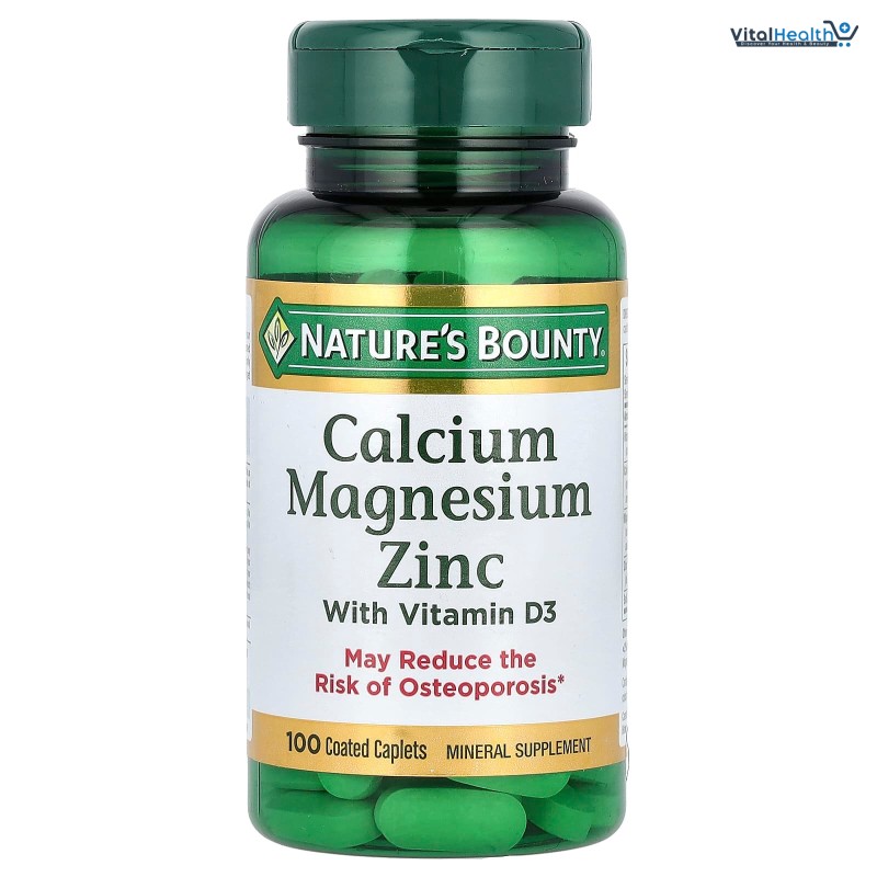 Nature's Bounty Calcium Magnesium Zinc with Vitamin D3 _ 100 Capsules thumbnail 5