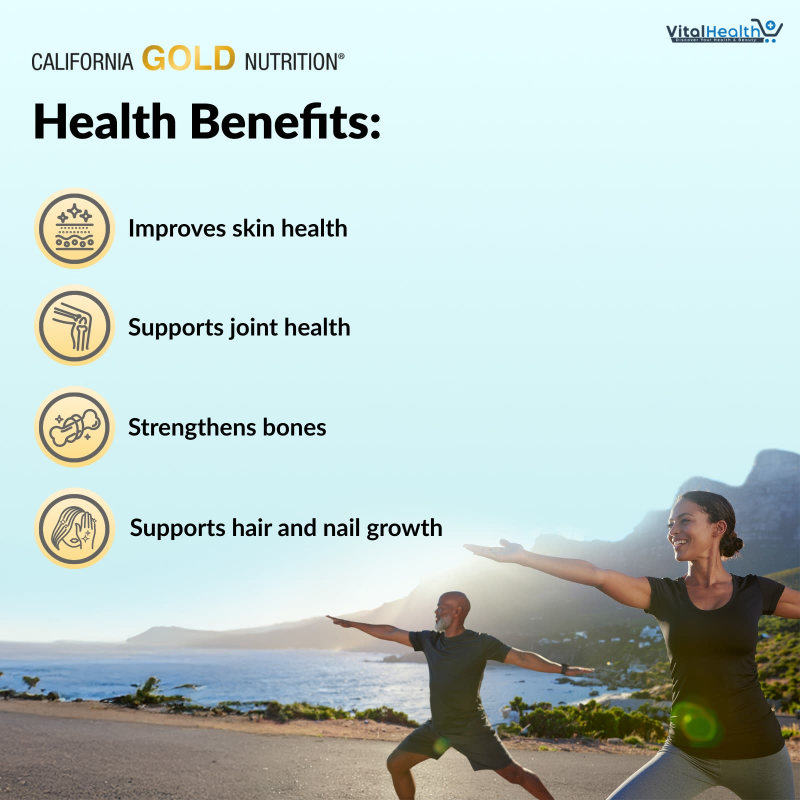 California Gold Nutrition CollagenUP®, Hydrolyzed Marine Collagen Peptides with Hyaluronic Acid and Vitamin C, Unflavored, 7.26 oz (206 g) thumbnail 2