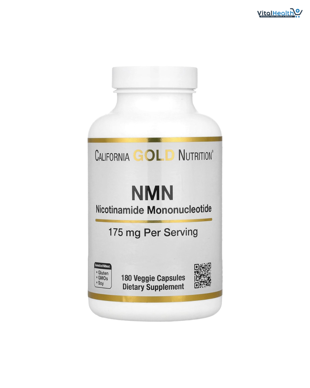 California Gold Nutrition, NMN, 175 mg, 180 Veggie Capsules thumbnail 4