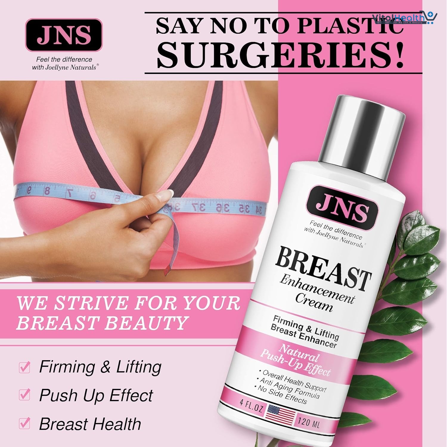 Powerful Breast Lifting &amp; Plumping Cream - USA Made, Natural Bust Growth &amp; Enlargement - 4 fl oz thumbnail 2