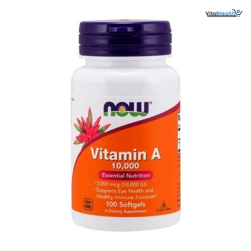 NOW Supplements, Vitamin A 10,000 IU, Eye Health, Essential Nutrition, 100 Softgels thumbnail 3