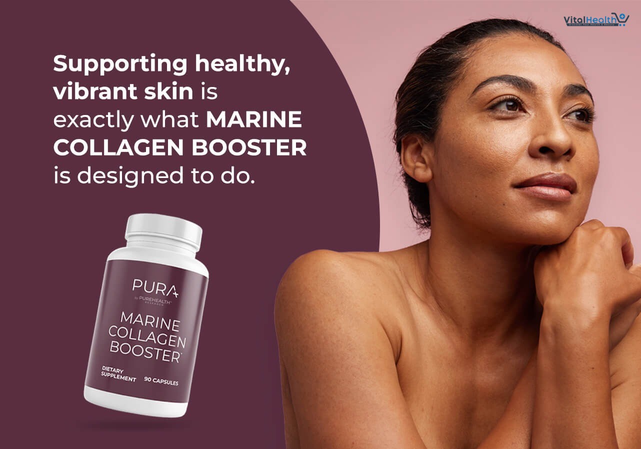 Pura Marine Collagen Booster _ Skin Rejuvenation Support, Prevent Wrinkles _ 90 Count thumbnail 2