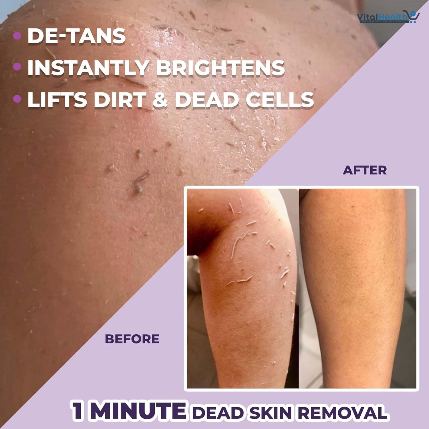 Sanfe Instant Tan &amp; Dead Skin Removal Exfoliating Gel | Detan &amp; Brightening Body Scrub | 100g thumbnail 6