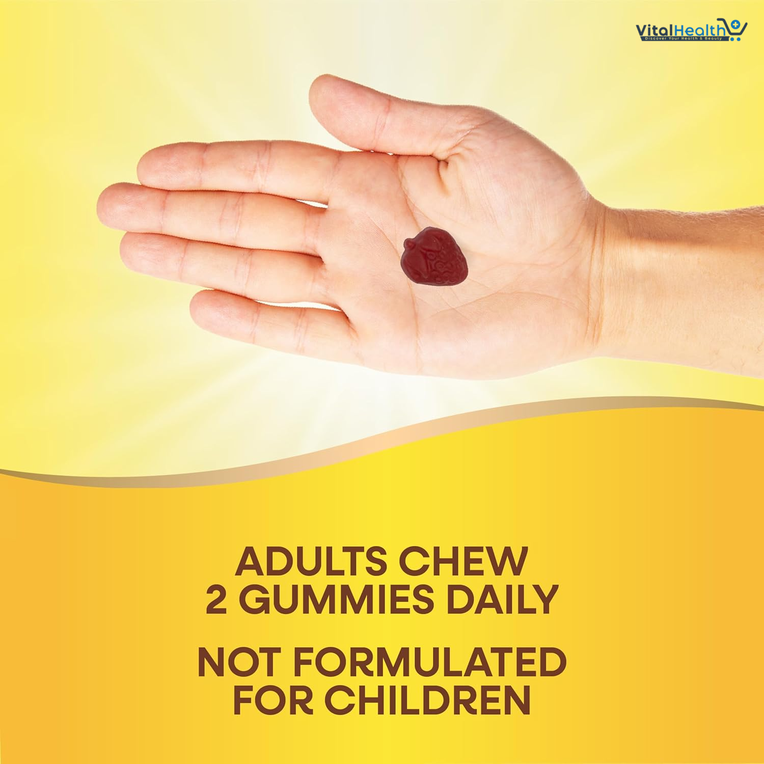Nature's Way Alive! Hair, Skin &amp; Nails Gummy Supplement, Advanced Beauty Formula*, with Collagen 100 mg &amp; Biotin 2500 mcg per 2-gummies, Strawberry Flavored, 60 Gummies thumbnail 3
