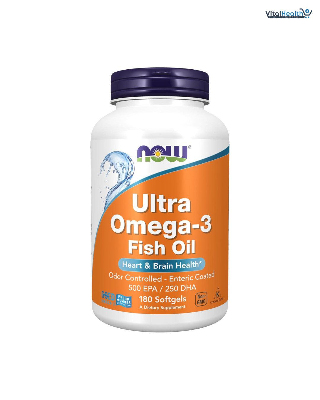 NOW Foods Supplements, Ultra Omega-3 Molecularly Distilled and Enteric Coated, 180 Softgels thumbnail 5
