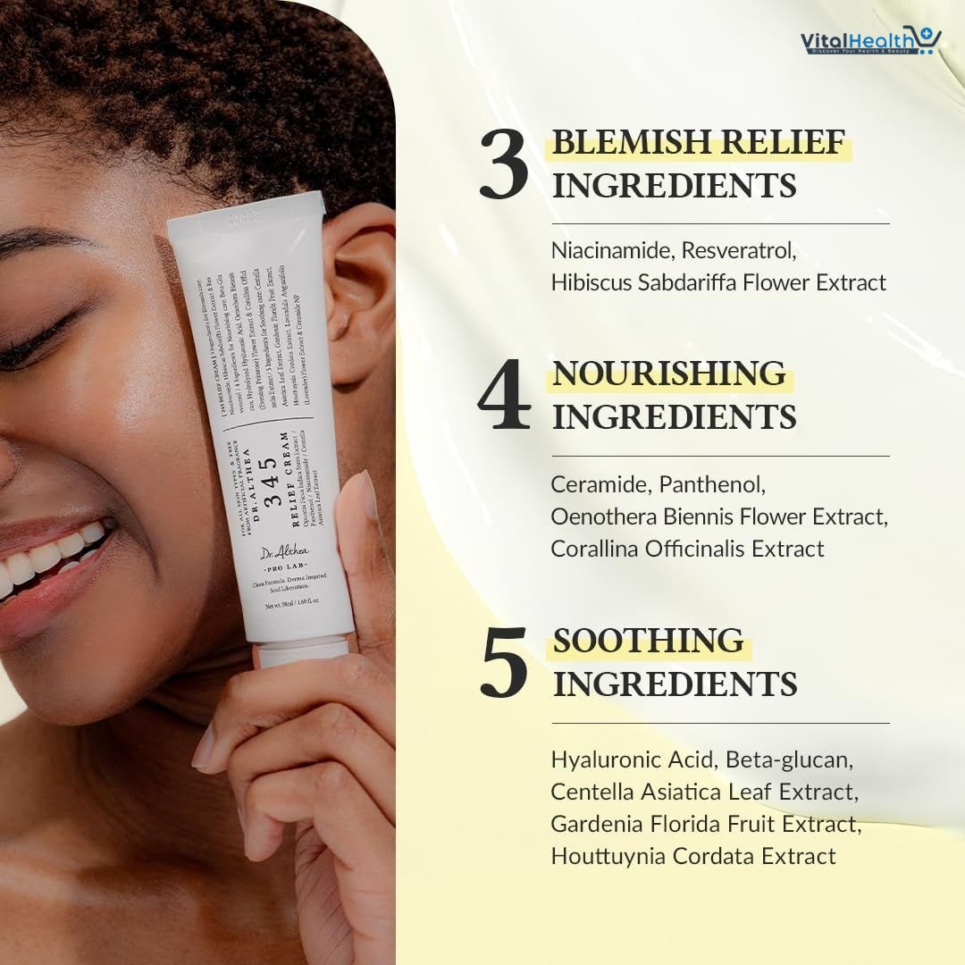 Dr Althea 345 Relief Cream – Gentle Soothing Daily Skincare – 50ML thumbnail 3