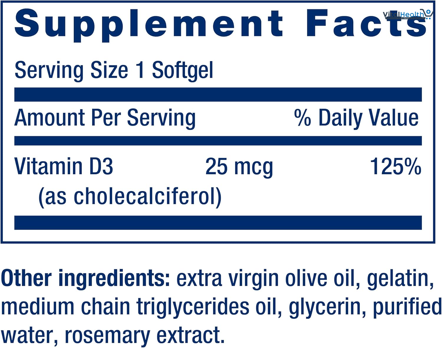 Life Extension Vitamin D3 25 mcg (1000 IU), Immune System Support, Bone Health, Whole-Body Health, Value Size, Gluten-Free, Non-GMO, 250 softgels thumbnail 2