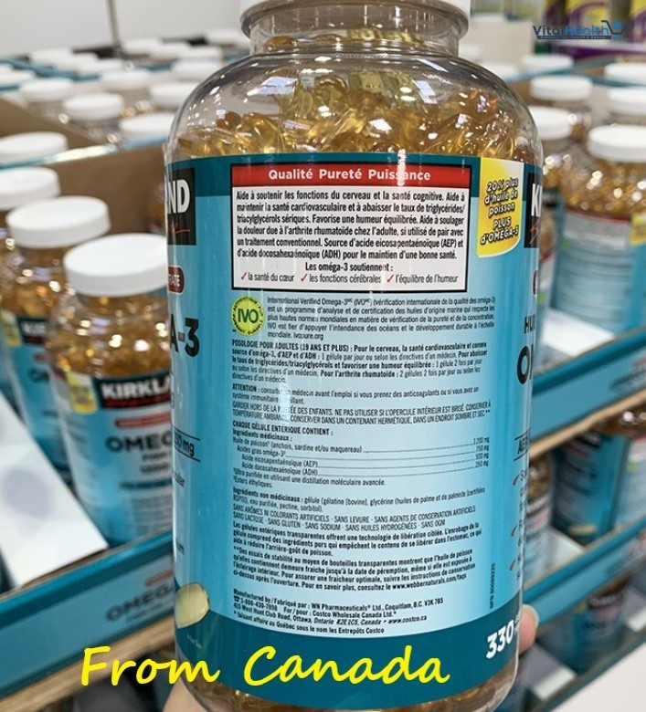 Kirkland Signature Super Concentrate Omega-3 Fish Oil 1200mg, EPA 500/DHA 250mg, 330 Clear enteric softgels thumbnail 2