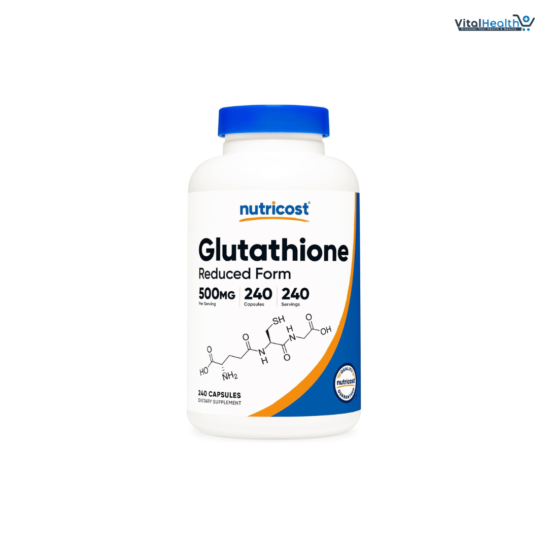 Nutricost Glutathione Capsules 500mg, 240 Capsules - Gluten Free, GMO Free thumbnail 5