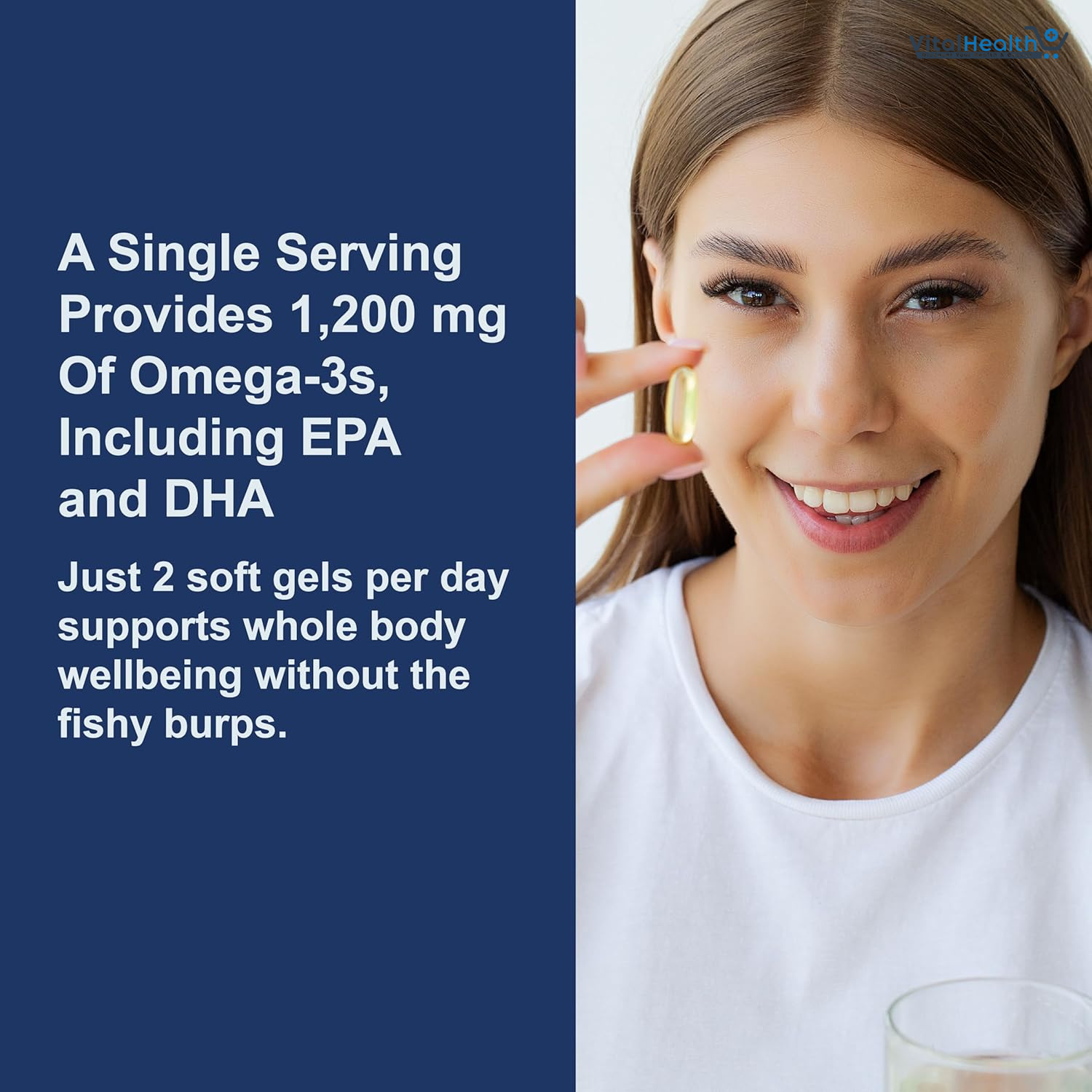 Carlson Super Omega-3 Gems, 1200 mg Omega-3s, Wild Caught, Sustainably Sourced, 50 soft gels thumbnail 3
