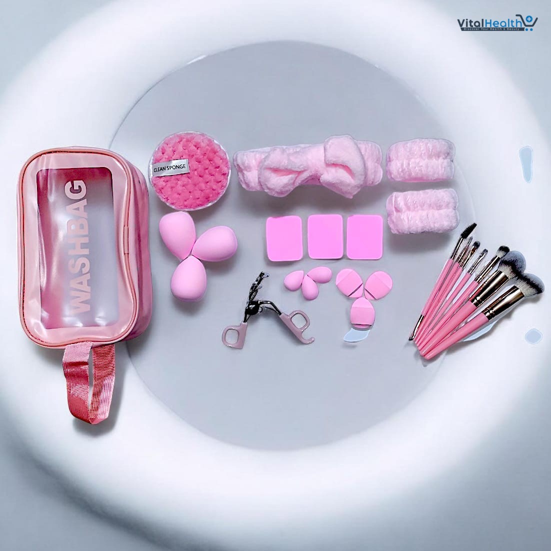 Multipurpose Travel Makeup Kit with Brushes, Beauty Blenders and Accessories Set ~ Random Color thumbnail 2