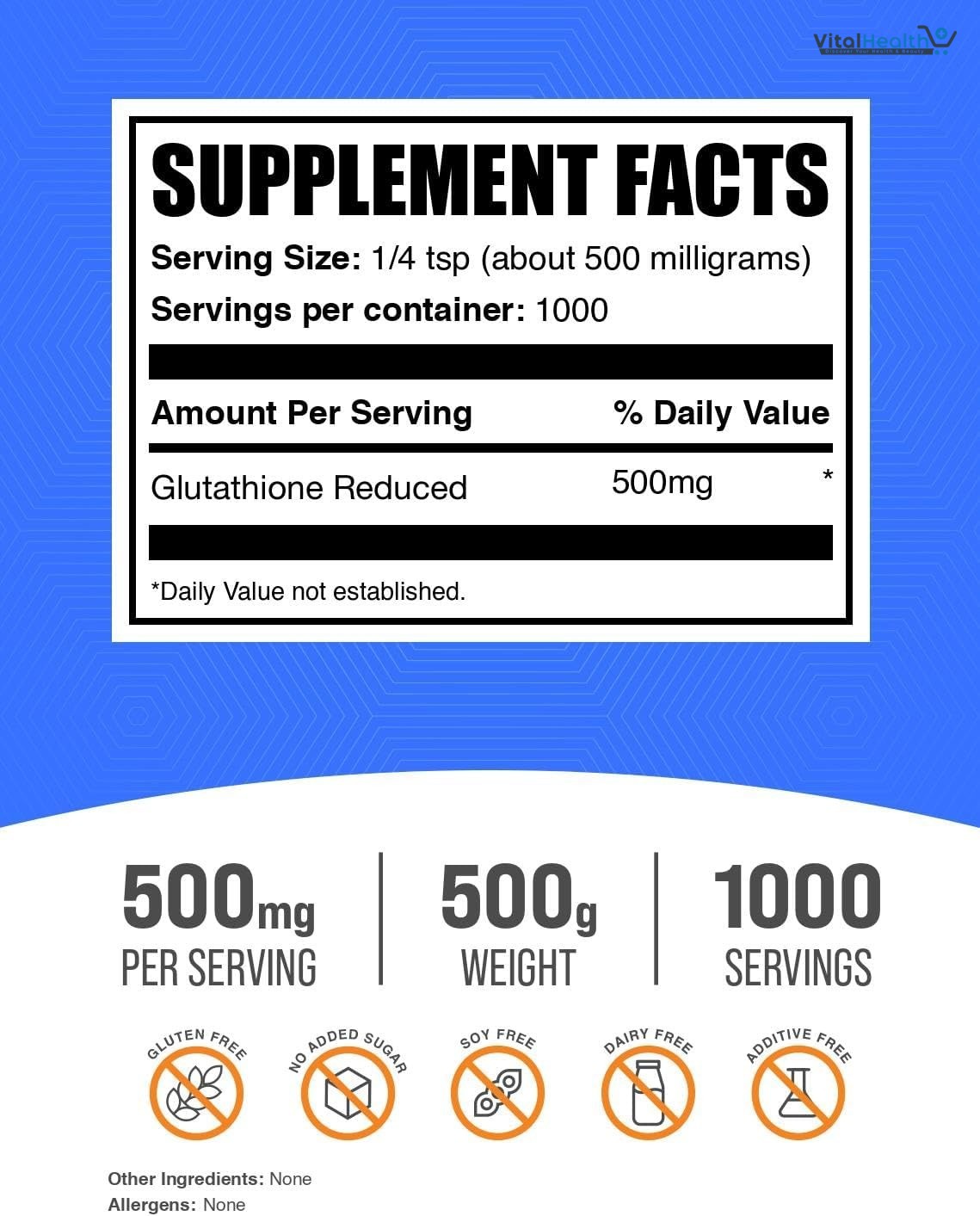 BulkSupplements.com Glutathione Reduced Powder - Glutathione Supplement, Reduced Glutathione Powder - Glutathione 500mg thumbnail 2