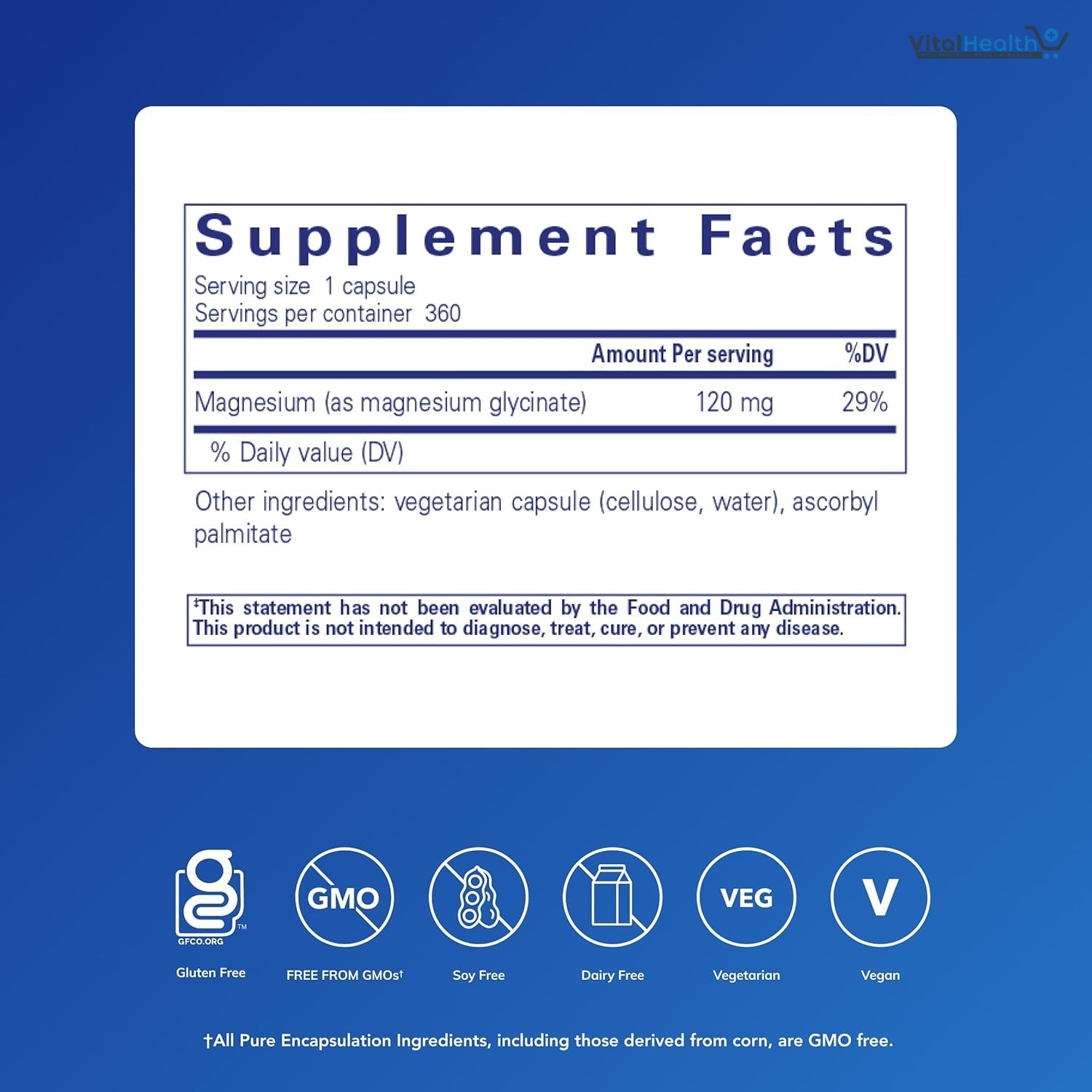 Pure Encapsulations Magnesium (Glycinate) - Supplement to Support Stress Relief, Sleep, Heart Health, Nerves, Muscles, and Metabolism* - with Magnesium Glycinate - 90 Capsules thumbnail 4