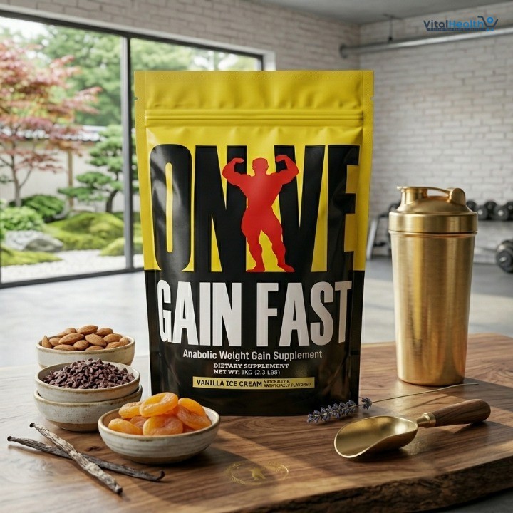 Universal Nutrition Gain Fast Anabolic Weight Gain Supplement 1kg Vanilla Ice Cream Flavor thumbnail 2