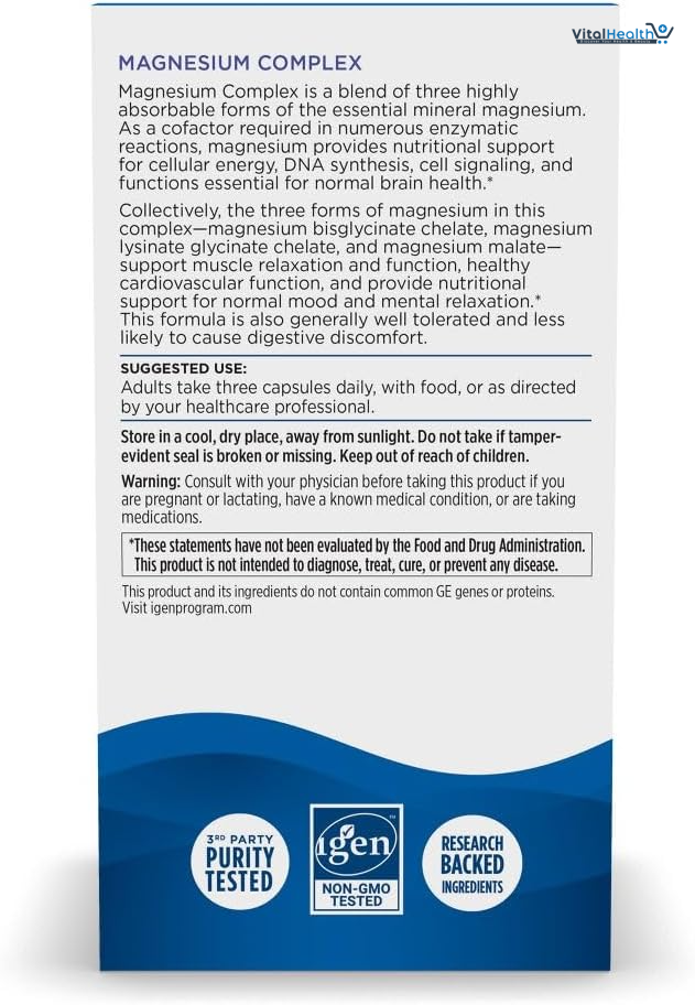 Nordic Naturals Magnesium Complex Capsules 90 Count thumbnail 2