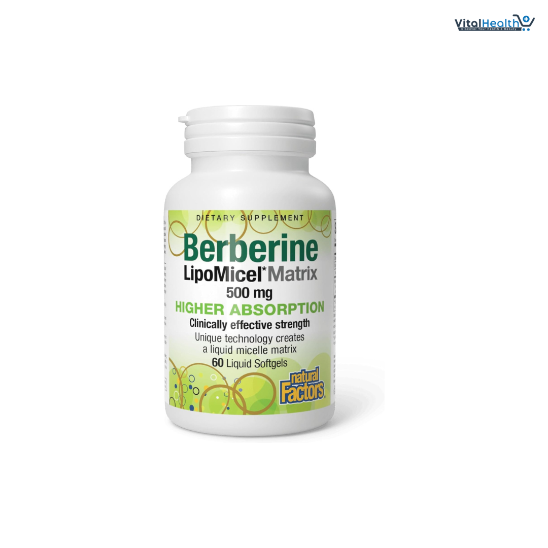 Natural Factors Berberine LipoMicel Matrix - Daily Supplement Supports Metabolic Health - Formula Supports General Health - Gluten-Free &amp; Dairy-Free - 60 Liquid Softgels (60 Servings) thumbnail 6