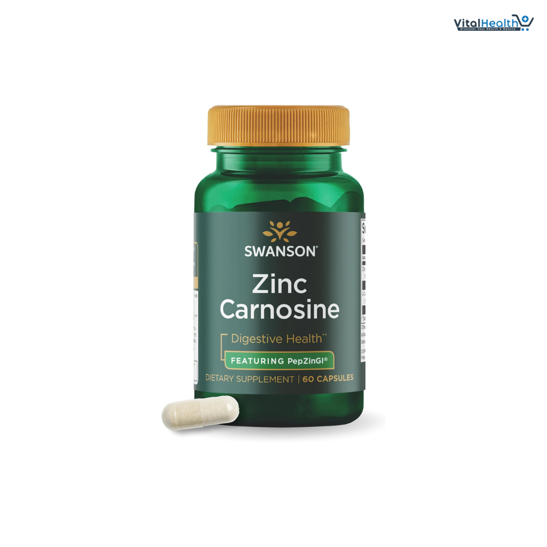 Swanson Zinc Carnosine (PepZinGI) Gastric Health Supplement for Digestive-Sensitive Adults Seeking Stomach Lining Support (60 Capsules) thumbnail 2