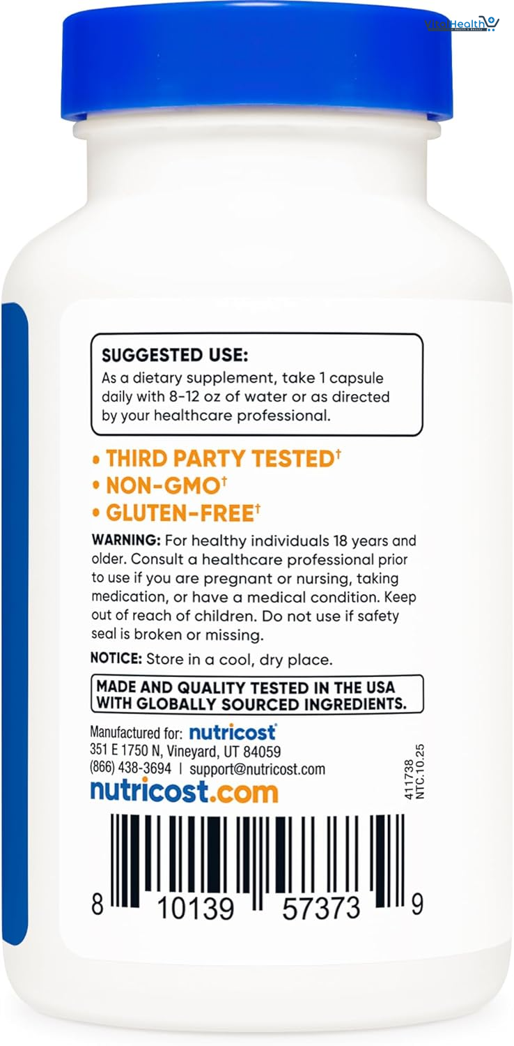 Nutricost Milk Thistle Capsules 300mg, 120 Capsules (80% Silymarin) - Gluten-Free &amp; Non-GMO thumbnail 3