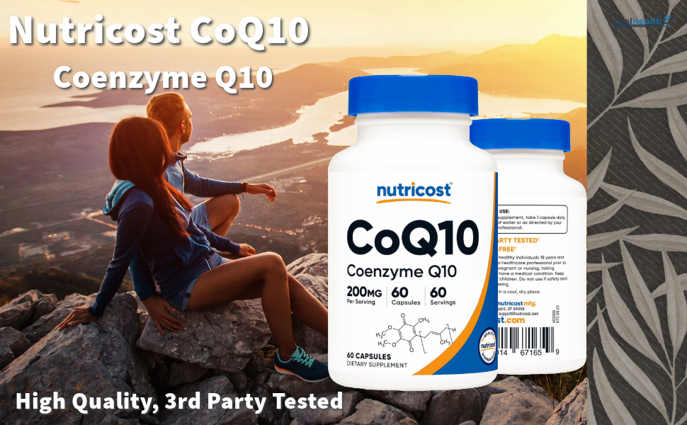 Nutricost CoQ10 200mg, 60 Vegetarian Capsules, 60 Servings - High Absorption, Vegetarian, Non-GMO, Coenzyme Q10 thumbnail 3