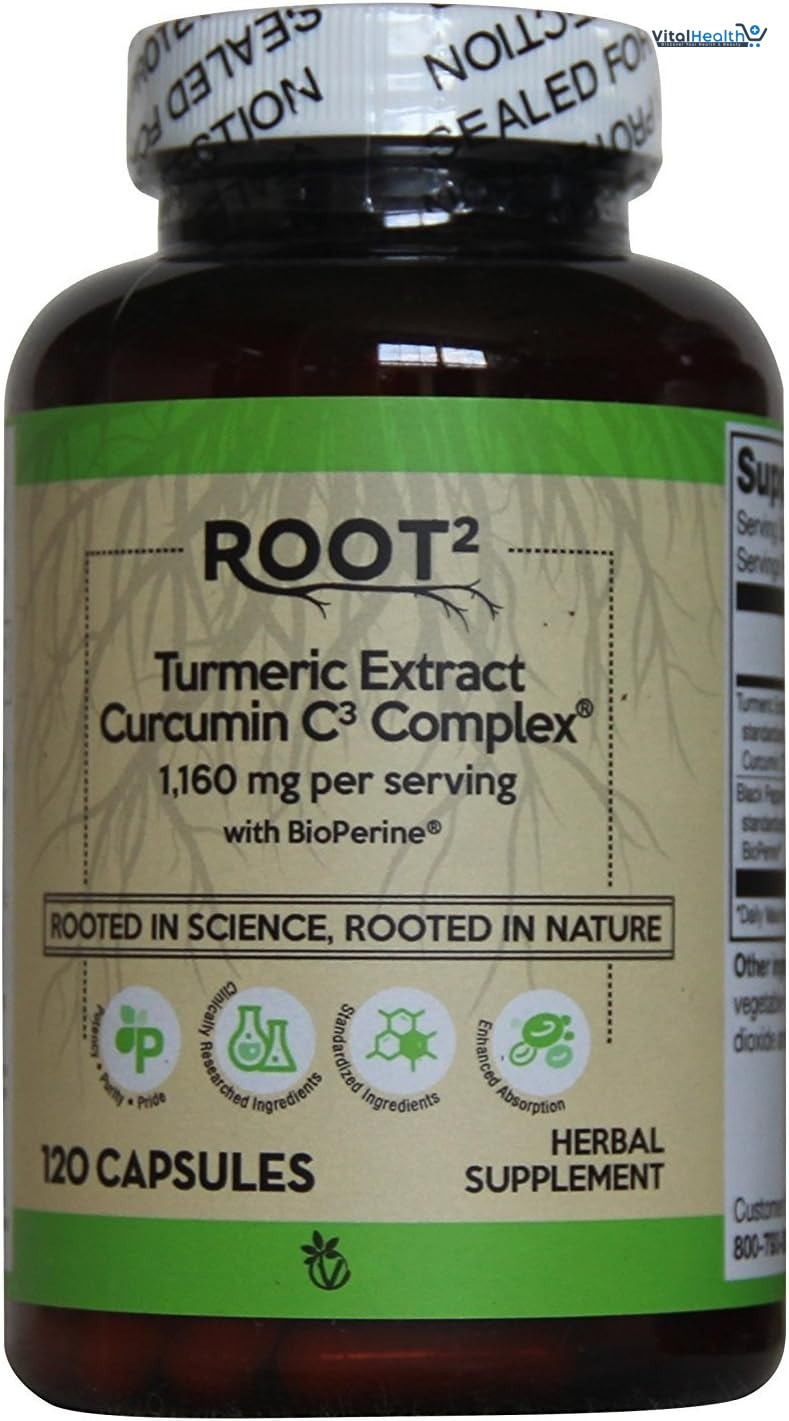 Vitacost Turmeric Extract Curcumin C3 Complex with Bioperine - 1,160 mg per Serving - 60 Capsules thumbnail 2