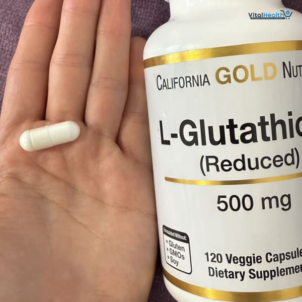 California Gold Nutrition, L-Glutathione (Reduced), 500 mg, 30 Veggie Capsules thumbnail 2