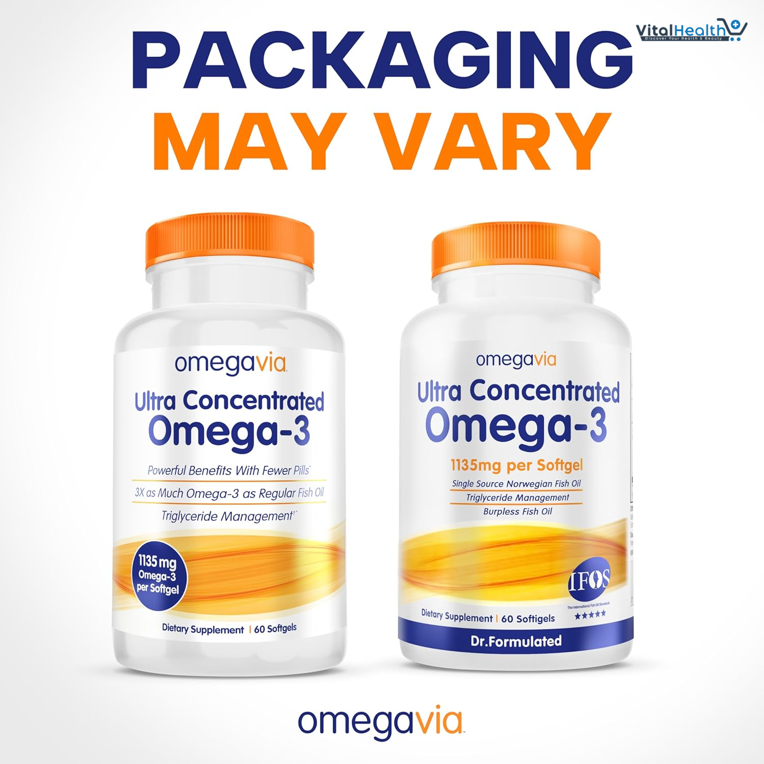 OmegaVia Ultra Concentrated Omega 3 Fish Oil Burpless, 60 Softgels, Triple Strength Omega 3 Fish Oil Supplements, 1135 mg Pure Omega3, No Fishy Burps, High EPA DHA DPA thumbnail 5