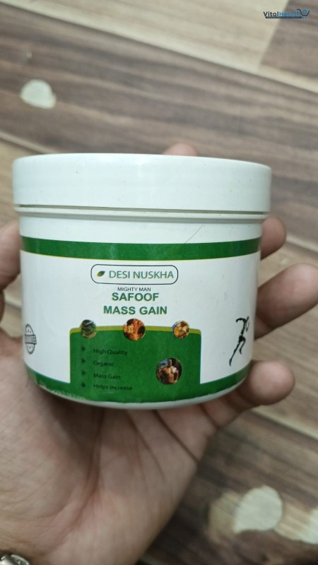 Desi Nuskha Mighty Man Safoof Mass Gain - Natural Muscle Builder and Lean Mass Gainer Supplement for Fast Recovery and Strength (200ml) thumbnail 4