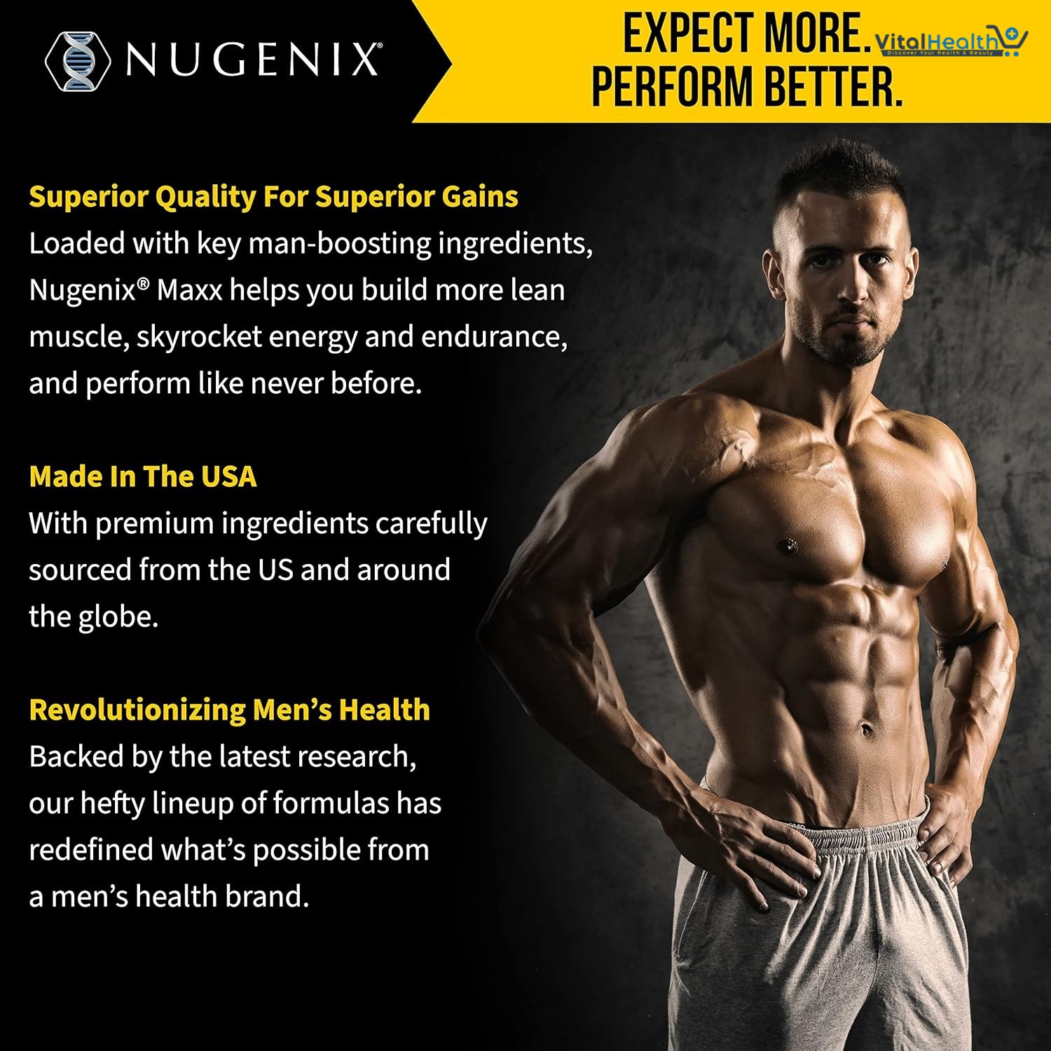 Nugenix Total-T Maxx - Maximum Total Testosterone Booster for Men, 120 Count thumbnail 4