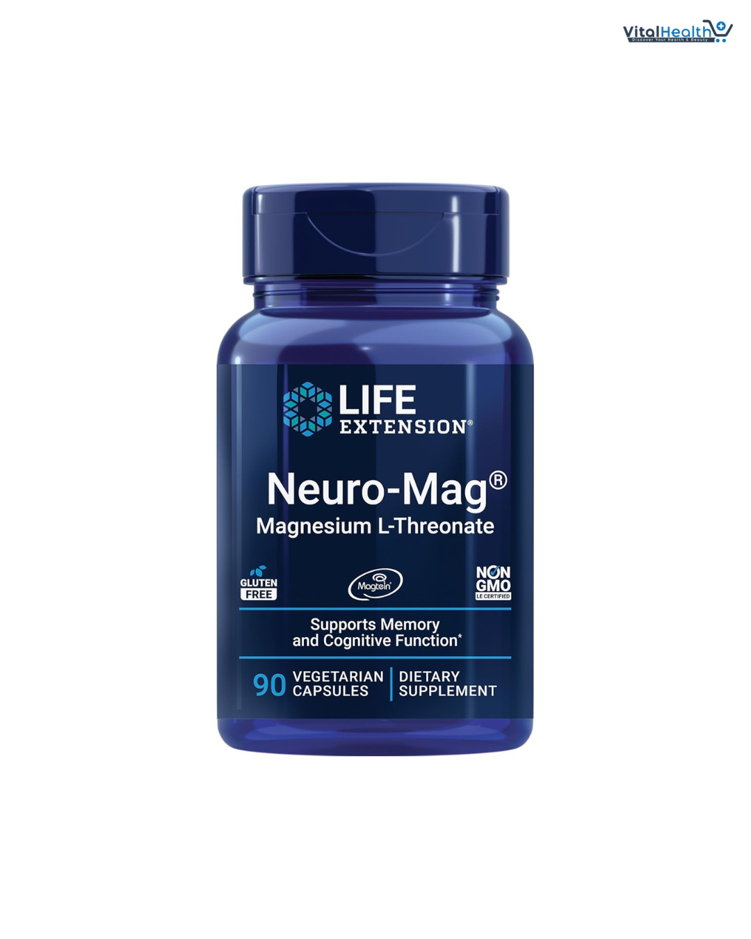 Life Extension Neuro-Mag Magnesium L-Threonate, Memory Health, Quick Thinking, Cognitive Health Support, Vegetarian, Non-GMO, 90 Vegetarian Capsules (144 mg from 2000 mg Magtein magnesium L-threonate thumbnail 6