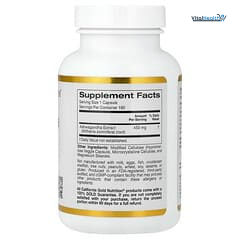 California Gold Nutrition Ashwagandha 450 mg - 180 Veggie Capsules thumbnail 2