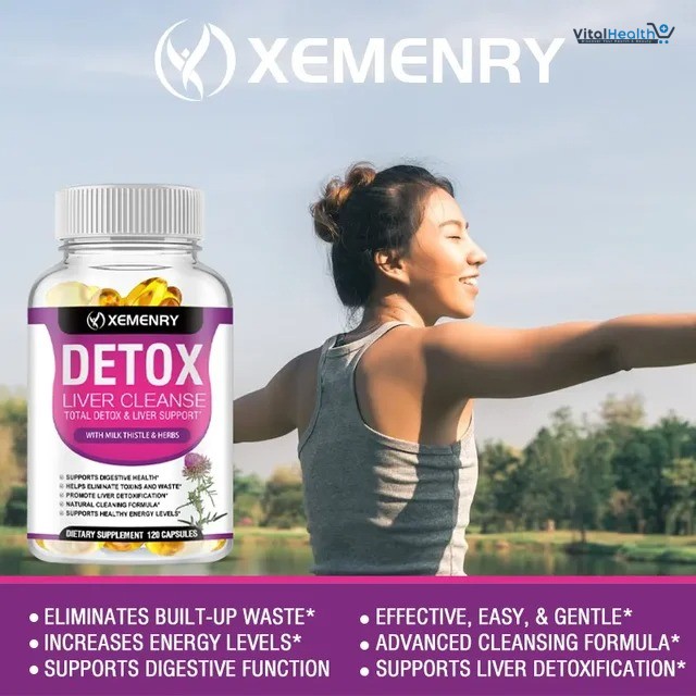 Xemenry Detox Cleansing Liver Support Milk Thistle Extract Capsules Repair Formula Aids Digestion and Elimination of Toxins Non-GMO thumbnail 2