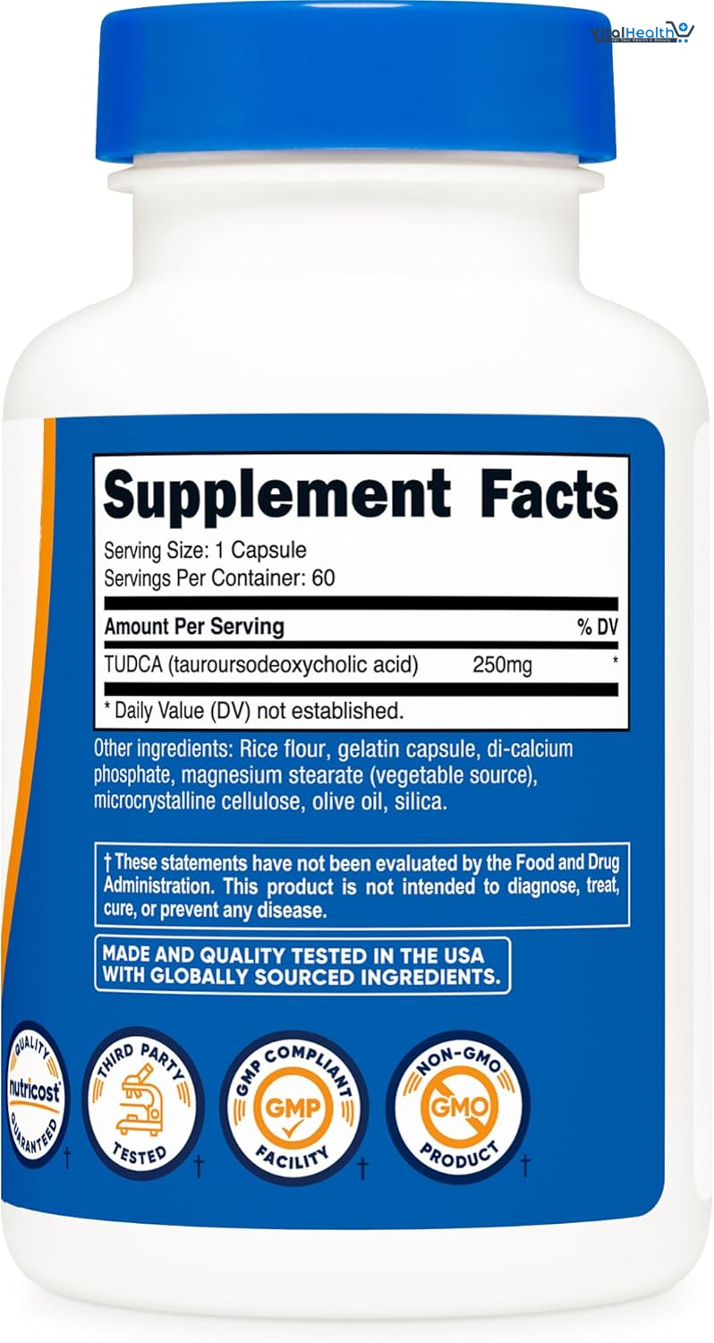 Nutricost Tudca 250mg, 60 Capsules (Tauroursodeoxycholic Acid) 60 Capsules thumbnail 4