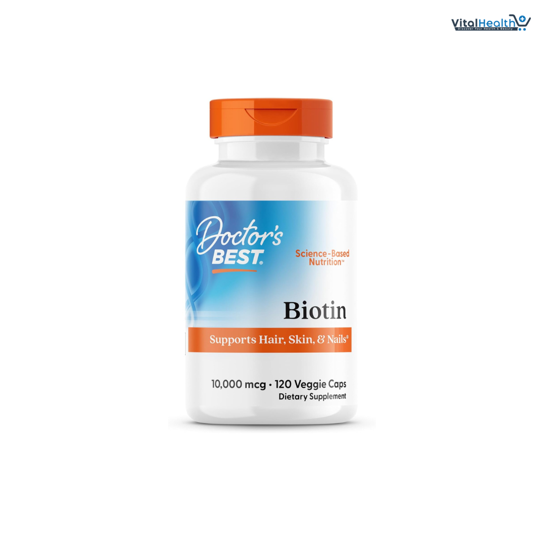 Doctor's Best, Biotin, 10,000 mcg, 120 Veggie Caps thumbnail 7