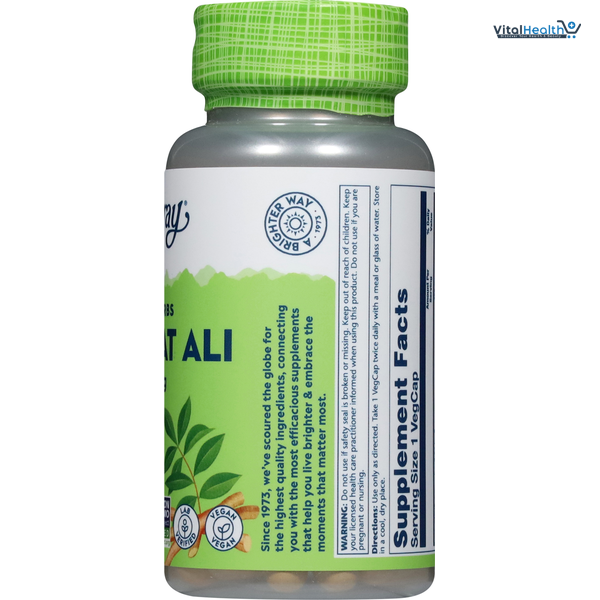 SOLARAY Tongkat Ali 400 mg - Longjack Tongkat Ali for Men - Herbal Support for Men's Health and Vitality - Vegan, Non-GMO, Lab Verified - 180 Servings, 180 VegCaps thumbnail 3