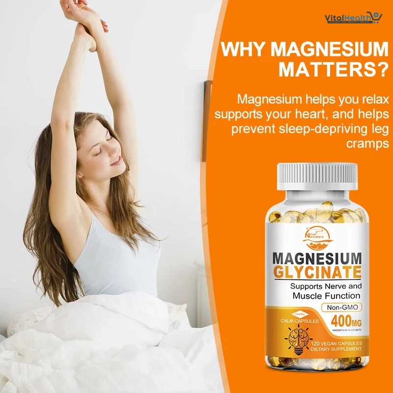 Nature's Live Magnesium Glycinate 400mg _ 120 Capsules thumbnail 5