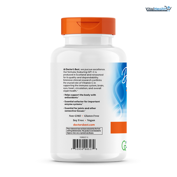 Doctor's Best Vitamin C with Q-C - Vitamin C 1000mg Non-GMO, Vegan, Gluten Free, Soy Free, Sourced from Scotland Veggie Caps, 120 Count thumbnail 7
