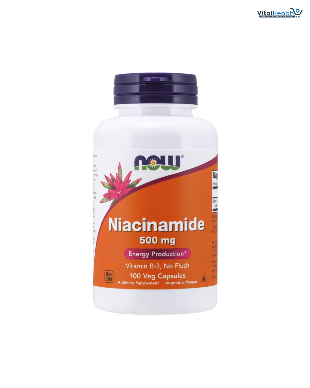 NOW Niacinamide 500mg,100 Capsules thumbnail 6