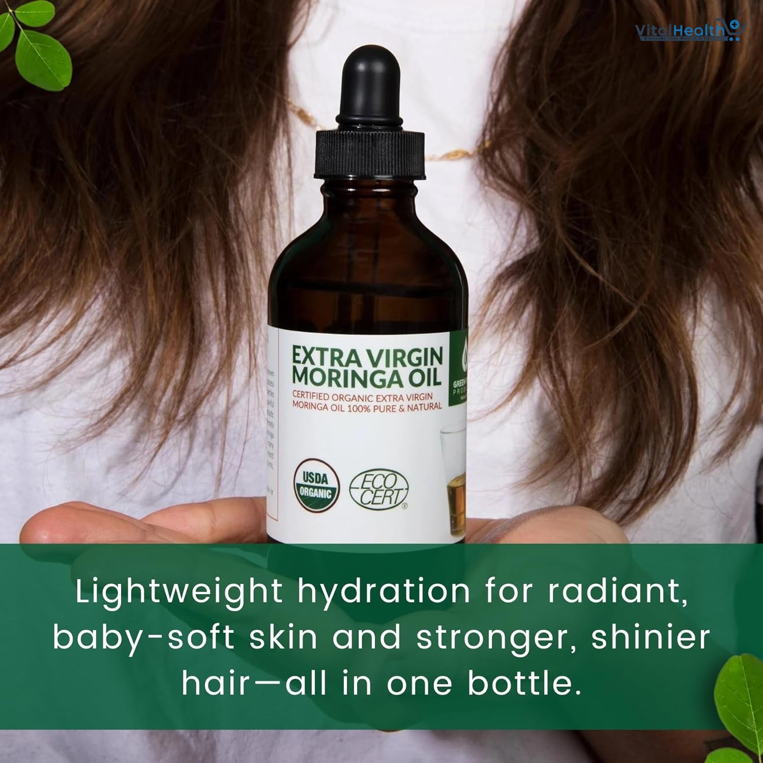 Organic Moringa Oil, Cold Pressed, Extra Virgin, 100% Pure, Food Grade (1 Fl Oz) thumbnail 2