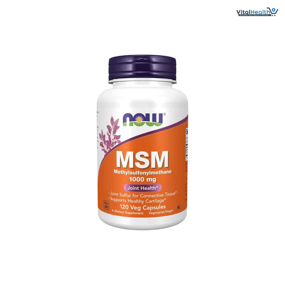 NOW Foods Supplements, MSM (Methylsulfonylmethane) 1,000 mg, Joint Health, 120 Veg Capsules thumbnail 5