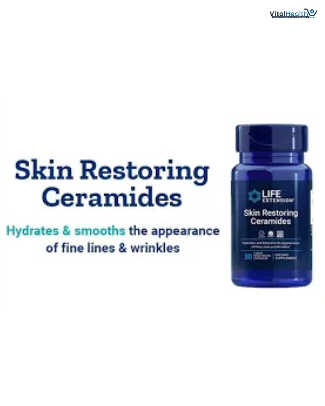 Life Extension Skin Restoring Ceramides, 30 Liquid Vegetarian Capsules thumbnail 3