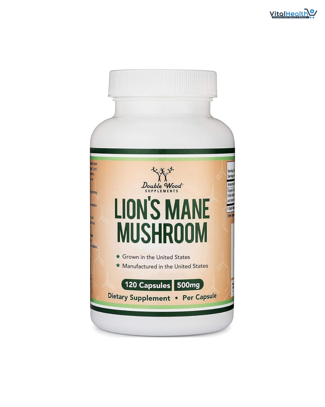 Organic Lions Mane Mushroom Capsules (120 Count), for Focus Support and Immune Health, Third Party Tested and Grown in The USA - by Double Wood thumbnail 6