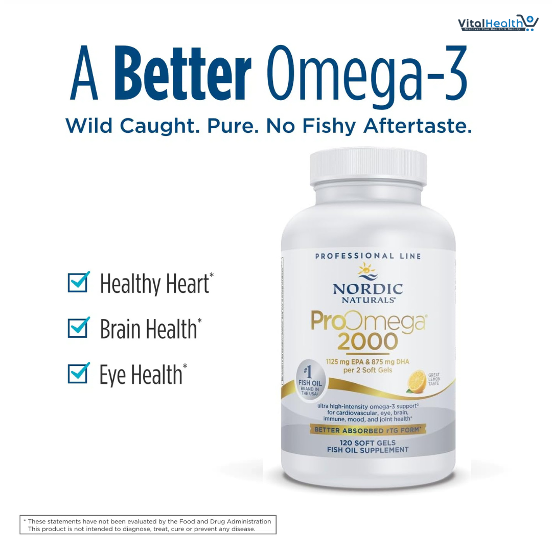 Nordic Naturals ProOmega 2000, Lemon Flavor - 120 Soft Gels - 2150 mg Omega-3 - Ultra High-Potency Fish Oil - EPA &amp; DHA thumbnail 5
