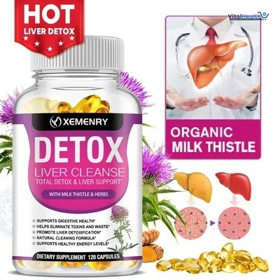 Xemenry Detox Cleansing Liver Support Milk Thistle Extract Capsules Repair Formula Aids Digestion and Elimination of Toxins Non-GMO thumbnail 3